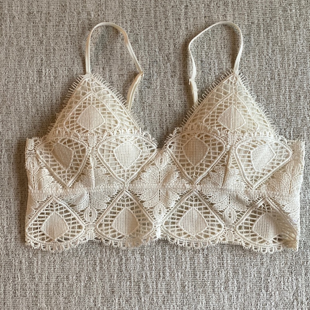 Woven crop top. Size small
